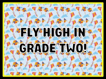 FLY HIGH IN GRADE TWO! Kites Door Décor, Kites Bulletin Board Décor Kit