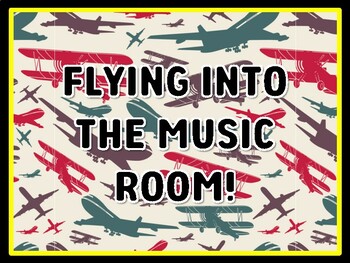 FLYING INTO THE MUSIC ROOM! Air Transportation Door Décor
