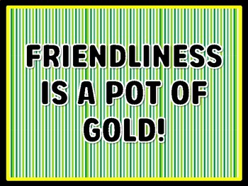 FRIENDLINESS IS A POT OF GOLD! St. Patrick's Day Door Décor, St. Patrick's Day