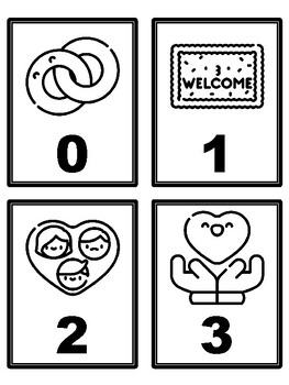 Family 0-500 Number Flash Cards, Family Number Cards,