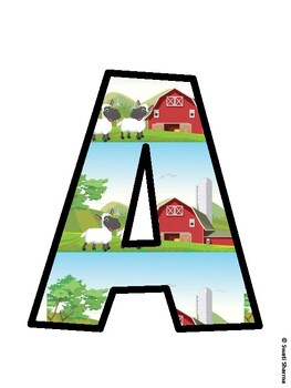 Farm Bulletin Board Décor Kit, Farm Bulletin Board Letters