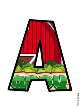 Farm Bulletin Board Décor Kit, Farm Bulletin Board Letters