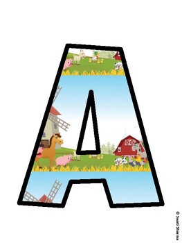 Farm Bulletin Board Décor Kit, Farm Bulletin Board Letters
