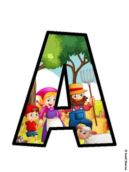 Farm Bulletin Board Décor Kit, Farm Bulletin Board Letters
