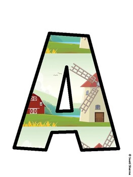 Farm Bulletin Board Décor Kit, Farm Bulletin Board Letters