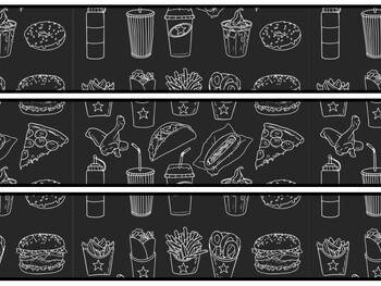 Fast Food Bulletin Board Decor Kit, Fast Food Letters