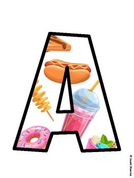Fast Food Bulletin Board Décor Kit, Fast Food Bulletin Board Letters