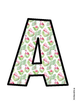 Flamingo Bulletin Board Décor Kit, Flamingo Bulletin Board Letters