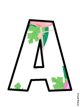 Flamingo Bulletin Board Décor Kit, Flamingo Bulletin Board Letters