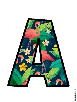 Flamingo Bulletin Board Décor Kit, Flamingo Bulletin Board Letters