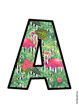 Flamingo Bulletin Board Décor Kit, Flamingo Bulletin Board Letters