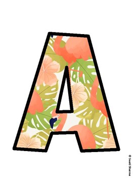Flamingo Bulletin Board Décor Kit, Flamingo Bulletin Board Letters