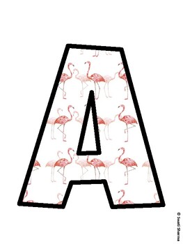 Flamingo Bulletin Board Décor Kit, Flamingo Bulletin Board Letters