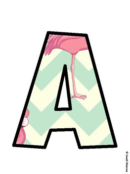 Flamingo Bulletin Board Décor Kit, Flamingo Bulletin Board Letters