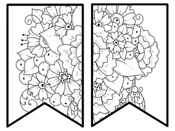 Floral Bulletin Board Decor Kit, Floral Letters, Floral Borders, Floral Banner