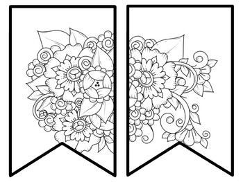 Floral Bulletin Board Decor Kit, Floral Letters, Floral Borders, Floral Banner