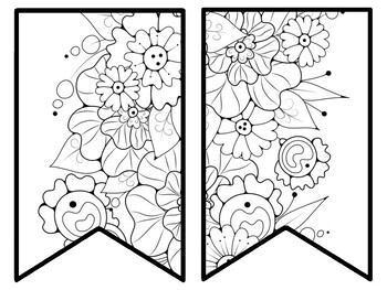 Floral Bulletin Board Decor Kit, Floral Letters, Floral Borders, Floral Banner