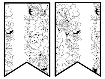 Floral Bulletin Board Decor Kit, Floral Letters, Floral Borders, Floral Banner