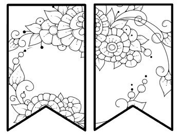 Floral Bulletin Board Decor Kit, Floral Letters, Floral Borders, Floral Banner