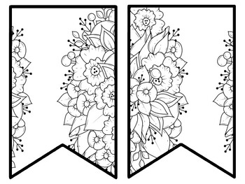 Floral Bulletin Board Decor Kit, Floral Letters, Floral Borders, Floral Banner