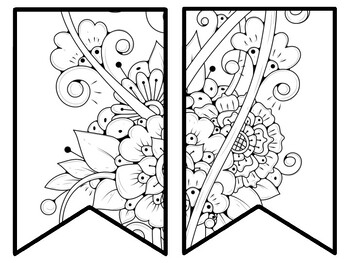 Floral Bulletin Board Decor Kit, Floral Letters, Floral Borders, Floral Banner