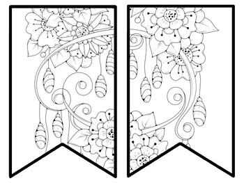 Floral Bulletin Board Decor Kit, Floral Letters, Floral Borders, Floral Banner