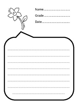 Flowers Activities and Decor Kit, Decor, Coloring, Craft and Writing