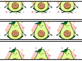Fruits, Avocado Bulletin Board Decor Kit, Fruits, Avocado Letters