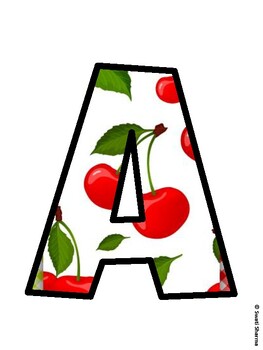 Fruits, Cherry Bulletin Board Décor Kit, Fruits, Cherry Bulletin Board Letter