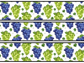 Fruits, Grapes Bulletin Board Decor Kit, Fruits, Grapes Letters