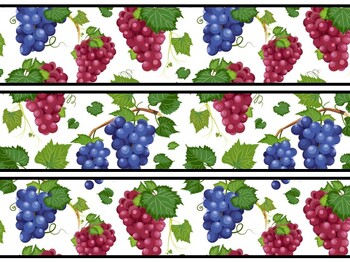 Fruits, Grapes Bulletin Board Decor Kit, Fruits, Grapes Letters