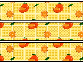 Fruits, Oranges Bulletin Board Decor Kit, Fruits, Oranges Letters