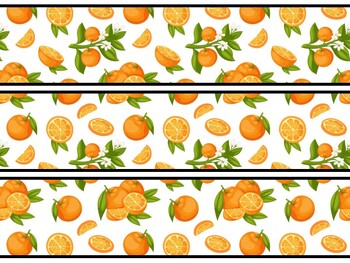 Fruits, Oranges Bulletin Board Decor Kit, Fruits, Oranges Letters