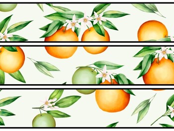 Fruits, Oranges Bulletin Board Decor Kit, Fruits, Oranges Letters