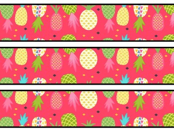 Funky Pineapple Bulletin Board Decor Kit, Funky Pineapple Letters