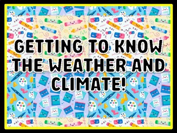 GETTING TO KNOW THE WEATHER AND CLIMATE! Grade 4 And 5 Science Door Decor