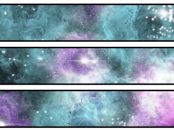 Galaxy Bulletin Board Decor Kit, Galaxy Letters, Galaxy Borders