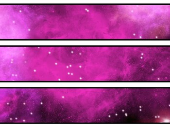 Galaxy Bulletin Board Decor Kit, Galaxy Letters, Galaxy Borders