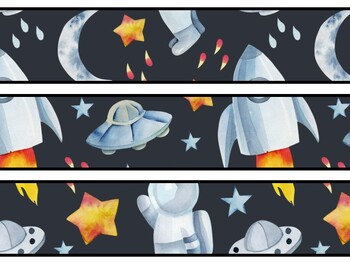 Galaxy Bulletin Board Decor Kit, Galaxy Letters, Galaxy Borders