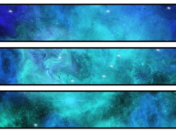 Galaxy Bulletin Board Decor Kit, Galaxy Letters, Galaxy Borders