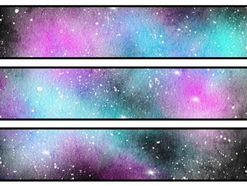 Galaxy Bulletin Board Decor Kit, Galaxy Letters, Galaxy Borders