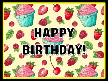 HAPPY BIRTHDAY! Cupcake Door Décor, Cupcake Bulletin Board Décor Kit, #14, Cu