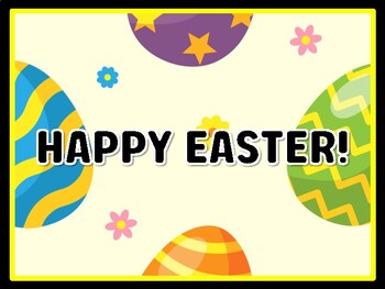 HAPPY EASTER! Easter Door Décor, Easter Bulletin Board Décor Kit