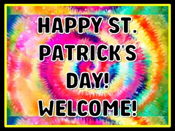 HAPPY ST. PATRICK'S DAY! WELCOME! Rainbow Door Décor