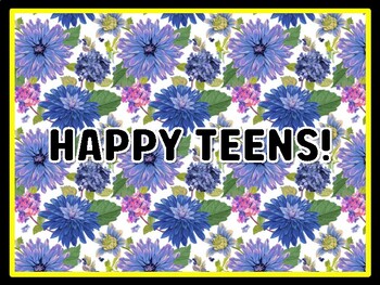 HAPPY TEENS! Spring Door Décor, Spring Bulletin Board Décor Kit