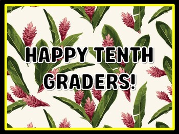 HAPPY TENTH GRADERS! Spring Door Décor, Spring Bulletin Board Décor Kit