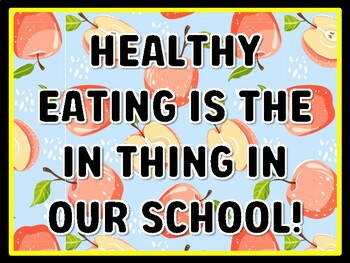 HEALTHY EATING IS THE IN THING IN OUR SCHOOL! Health And Nutrition Door Décor