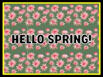 HELLO SPRING! Spring Door Décor, Spring Bulletin Board Décor Kit