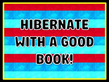 HIBERNATE WITH A GOOD BOOK! Read Across America Door Décor