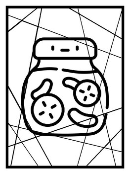 Healthy Food Activities and Decor Kit, Decor, Coloring, Craft and Writing